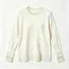 Suéter de punto abierto de manga larga de color liso para mujer de principios de otoño, una capa base ligera y elegante con efecto adelgazante, estilo coreano y un top chic