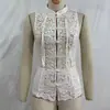 Comercio Exterior Transfronterizo Nueva Ropa de Verano para Mujer Estilo Europeo y Americano Moda Chaleco con Adorno de Nudo de Cuerda Encaje en Relieve