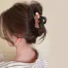 Presilha de cabelo de verão com toque de luxo, adequada para cabelos grossos, presilha de tubarão de tamanho grande para a nuca, grampo de cabelo requintado