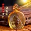 Colgante Bodhisattva Manshu Buda de la Medicina Verde Colgante Guanyin collar colgante para hombre y mujer esmalte para mujer