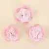 Suave Verano Estilo Hong Kong Lindo Pequeño Hada Floral Color Contrastante Atmósfera Doble Capa Camelia DIY Accesorios para Ropa