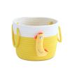 Balde de Armazenamento Grande de Corda de Algodão Mark Tecido à Mão Cesto de Armazenamento Sala de Estar Mesa Cesto para Lanches Brinquedos Diversos Balde de Armazenamento de Corda de Algodão