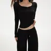 Laranja Infantil # Preto Puro Top Elegante Slim-Fit Calça Scimitar Wide-Leg Feminina Solta Modeladora Caimento Cordão Terno Casual