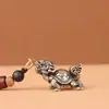Tartaruga Dragão de Oito Trigramas de Latão Xuanwu Bixi Vintage Retro Decoração de Casa Mesa de Escritório Animal de Estimação de Chá Pequeno Ornamento para Atrair Riqueza