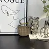 Bolso de Sardina de Diseño de Nicho 2025 Nuevo Bolso de Mano Tejido de Moda Casual Mini Bolso Cruzado de Hombro W