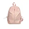 Mochila de color liso estilo Ins, estilo universitario, para estudiantes de secundaria mujeres, simple y ligera, mochila casual de alta apariencia