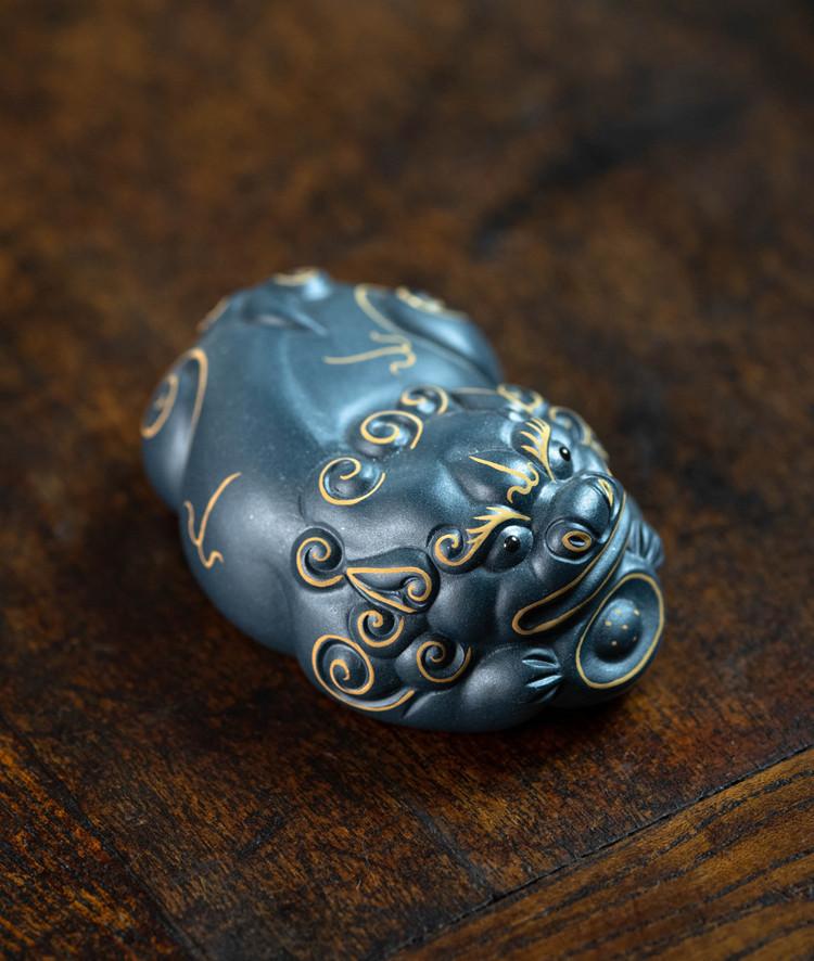 描金貔貅绿泥三款202041