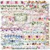 50 piezas de pegatinas transparentes de encaje PET para graffiti de doble cara para decoración DIY de teléfonos móviles, computadoras y agendas, materiales creativos para regalos