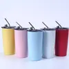 Venta caliente transfronteriza taza de coche de 20 oz taza simple para niña con popote portátil taza de oficina con aislamiento al vacío venta al por mayor