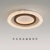 Lámpara de techo de dormitorio de alta gama con veta de madera de nogal, estilo italiano de mediados de siglo, diseño creativo de gota de agua de lujo ligero para dormitorio principal