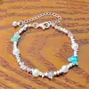 Pulsera de Cuentas de Colores y Plata Rota para Mujer Diseño de Nicho Pulsera Linda Dulce de Alto Nivel Chica Caliente Pulsera de Verano