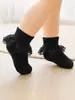 Meias de Renda para Meninas, Meias Curtas de Renda para Recém-Nascidos, Respiráveis, Absorventes de Suor, Antiderrapantes, Meias de Bebê Classe A