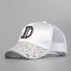Gorra para Niños Estilo Coreano Moda Tendencia Letra A Letra D Gorra de Béisbol con Lentejuelas Ajustable Transpirable Sombrero para el Sol