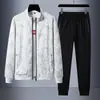 Conjunto Esportivo Casual Novo de Cardigan Primavera e Outono Enbu para Homem: Jaqueta Moletom com Gola Alta e Calça de Manga Longa Conjunto de Duas Peças