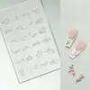 Arte de Unhas Molde de Relevo Fino Estilo Chinês Janela Flor Bordado Floral Laço Flor de Bambu Moldes de Silicone de Alta Transparência