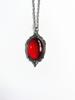 Promoção imperdível, colar vintage de cristal de quartzo vermelho e preto, pingente de cristal, joias da moda, venda direta da fábrica
