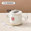 ¡Guau! Taza de Beber con Tapa abatible y Popote 316 para Niños, Linda para Bebé, Anticaídas, para Aprender a Beber, de Aspecto Atractivo, con Doble Asa, Taza de Leche