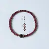 Pulseira de Contas de Ametista Fantasia para Estudantes Femininas Casual Nicho Gelo Flutuante Ágata Vermelha do Sul Fada Delicada Pulseira de Corda Empilhável