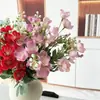 Ramo de Jazmín Artificial con 5 Ramas, Decoración Realista de Planta de Jazmín en Maceta, Fragante y Realista, Directo del Fabricante