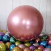 Balão de Látex Espesso de 36 Polegadas Cor Metal Cromado para Decoração de Casamento Festa de Aniversário Balão Metálico Redondo Ins Cyber Celebridade