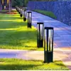 Lámpara de Césped para Exteriores 10W Impermeable Lámpara de Jardín Lámpara de Paisaje para Jardín de Villa Poste de Lámpara de Calle Cuadrado y Redondo Simple Moderno