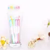 Cepillo de Dientes de Bambú Carbón Macaron para Bebés, Limpieza Manual Nano de Silicona Creativa, Venta al por Mayor Tienda de Dos Yuanes, Protección de Encías, Desechable
