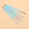 Set de Plumas de Silicona para Uñas de Doble Punta, Set de 5 Piezas, Herramientas para Punteado, Dibujo de Líneas, Tallado y Pintura