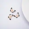 Aleación Electroforesis Alta Precisión Agujero Recto Nuevo Cepillado Colgante Mariposa DIY Accesorio para el Cabello Hecho a Mano Colgante para Coche Accesorio Pequeño