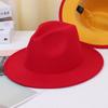 Chapéu Chapéu de Lã Liso para Homens e Mulheres na Primavera e Outono Estilo Retro Britânico Hepburn Cor Sólida Chapéu de Feltro Venda Direta de Fábrica