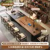 Mesa de té de oficina 2026 nuevo modelo madera de nogal de alta gama mesa de té de madera maciza, mesa de té moderna de lujo ligero de alta gama