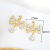 Accesorios para pulseras, collares, joyería DIY versátiles y creativos, colgante geométrico con circonita de rhinestone microincrustada, chapado en cobre de oro real 18K