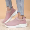 Zapatos Deportivos para Mujer, Zapatos de Verano para Caminar y Casuales para Mujer, Zapatos para Correr de Fly-Knit Transpirable, Suministro Transfronterizo de Calcetines y Zapatos Nuevos de Talla Grande