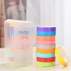 Cinta Arcoíris de Color Caramelo Linda, Papel Japonés Desgarrado a Mano, Pegatinas Coloridas, Cuaderno, Se Puede Escribir, 10 Rollos de Estilo Japonés