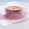 Cinturón de Gasa Cola de Pez con Borde Arrugado Accesorios para el Cabello de Lazo Flores Horneado Pastel Caja de Regalo Empaque Cinturón de Gasa Nieve con Borde Ondulado