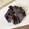 Goma para el pelo de tela a cuadros de alta gama para mujer, coletero estilo coreano para coleta baja, diadema, accesorio para moño