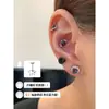 Coleção de Brincos de Aço Titânio Preto para Mulheres com Studs Únicos para Hélice e Concha Auricular