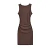 Vestido ajustado de un solo hombro con cuello halter estilo francés, hombros descubiertos, entallado en la cintura, que realza las caderas, vestido largo para mujer