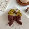 Pinza para el Cabello con Lazo Rayado Vintage para Niñas, Coletero de Alta Gama, Exquisito Accesorio para el Cabello Estilo Ins para Niñas