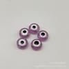 Ojo de demonio redondo plano de resina con pupila hendida, cuenta de ojo de resina oblata con agujero recto, cuentas de ojo de pez, accesorios de joyería DIY