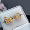 Ventas Directas de Fábrica Venta Caliente Transfronteriza Aretes Fanta Natural Piedra Suelta de Alta Claridad 4*5mm Plata de Ley 925 Incrustación de Precisión