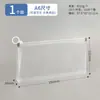 Bolsa para Documentos Estéreo Transparente Creativa A4 con Cremallera Impermeable Gran Capacidad Bolsa de Información Engrosada Bolsa con Cremallera de Almacenamiento Venta al por Mayor