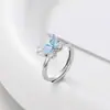 2026 Nuevo Diseño Lujo Ligero Gama Alta Kianita Mariposa Anillo Ajustable Moda y Único Anillo para Mujeres como Regalo