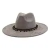 Aliexpress Amazon Primavera e Outono Masculino Feminino Top de Camurça Coração Chapéu de Aba Larga Cavalheiro Chapéu de Aba Reta Chapéu Jazz