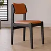 Cadeira de jantar em madeira maciça com encosto de almofada macia, adequada para salas de jantar domésticas, confortável para sentar por longos períodos, cadeira de lazer, cadeira de escritório, cadeira simples para estudo