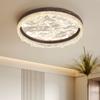 Lámpara de Techo para Dormitorio Estilo Medieval Niebla de Nube Protección Ocular Retro Japonés Wabi-Sabi Madera de Nogal con Veta Lámparas para Restaurante Sala de Estudio
