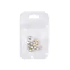 Rinestones para Uñas con Punta Trasera Color Coñac Blanco Decoraciones para Uñas Estilo Japonés Rinestones 3D con Punta Trasera Accesorios para Uñas Portátiles Cristal al por Mayor