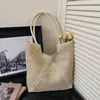 Bolsa de Paja Tejida de Venta Caliente de Verano para Mujer 2026 Nuevo Estilo Coreano de Moda Bolso de Hombro Tejido para Vacaciones en la Playa