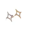 Anel de Estrela com Zircônia Banhado a Ouro Real 18K, Luxo Leve, High-End, Anel Versátil, Joia Minimalista Francesa de Nicho para Mulheres