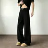 Pantalones rectos de otoño nuevos lavados de talla grande para hombre, pantalones casuales de pierna ancha estilo americano, pantalones de trabajo para hombre, holgados y con caída