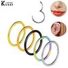 Fábrica de Joias de Aço Titânio Atacado Joias para Body Piercing Aço Inoxidável 316L Argola Fechada para Nariz Argola para Nariz Brincos Acessórios para Orelha